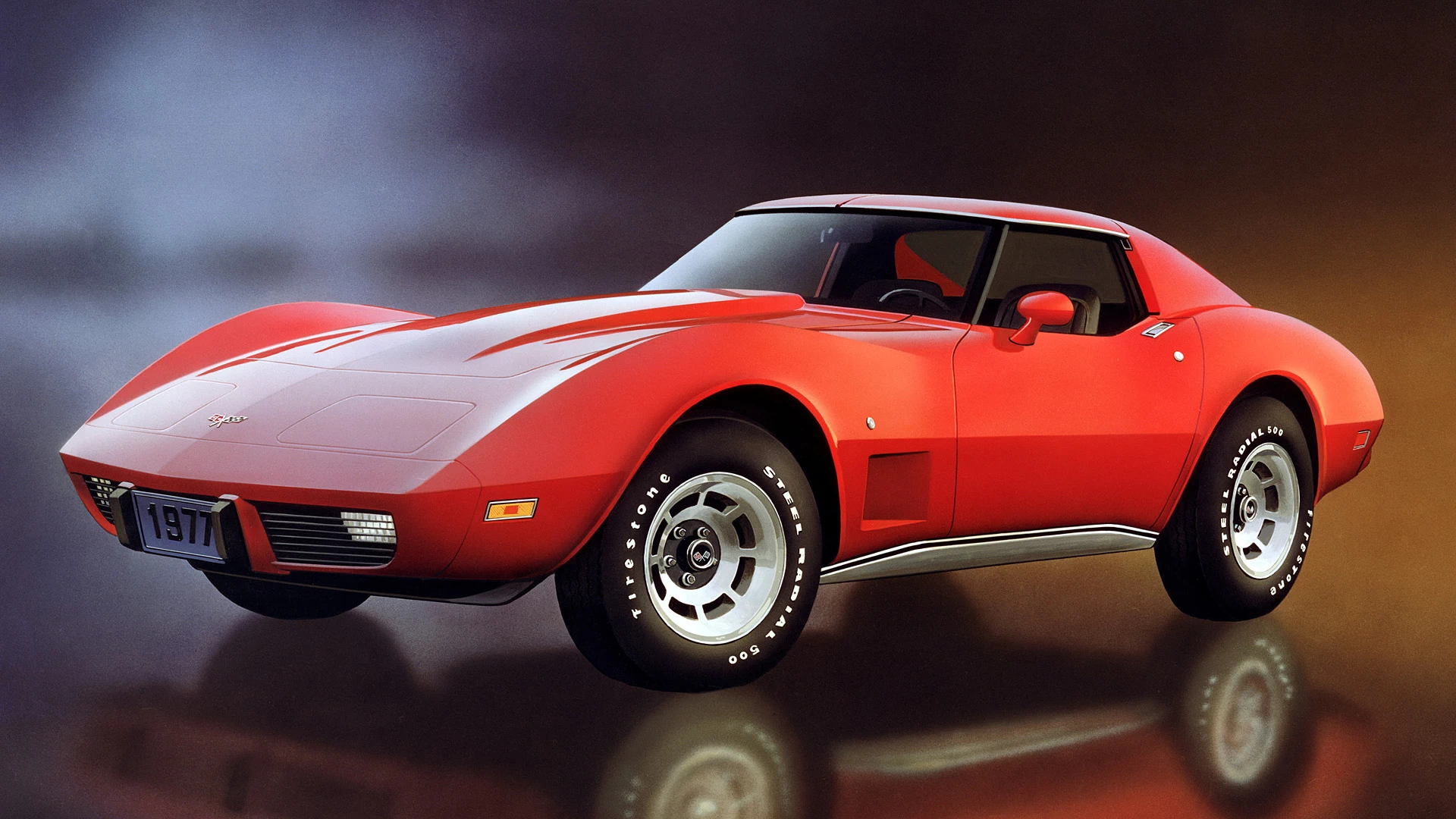 Click to Enlarge-Esc to Close Corvette Generations/C3/C3 1977 Red Corvette.webp